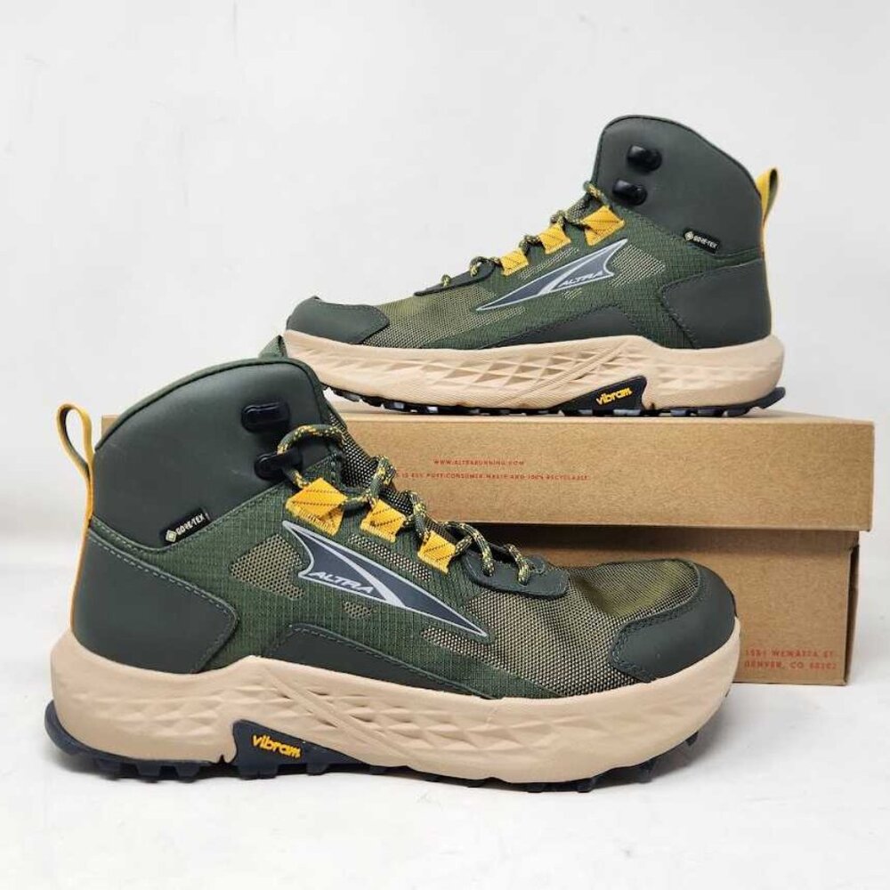 Men's 8 Altra Timp Hiker GTX GORE-TEX waterproof hiking boots Dusty Olive